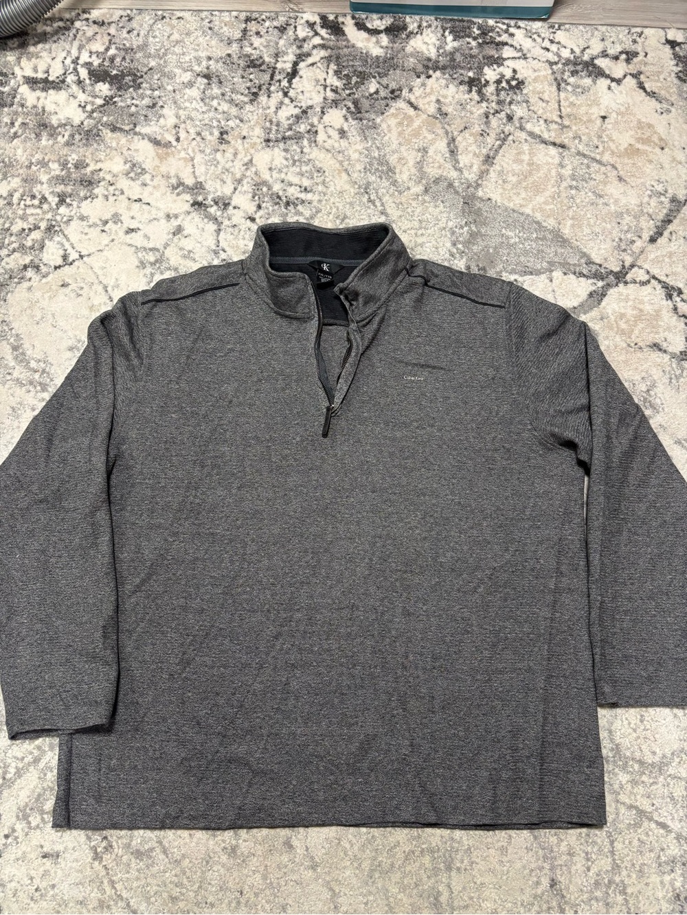 Calvin Klein Men's Dark Gray Quarter-Zip Pullover